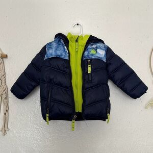 Snozu Size 2T Blue & Green Toddler Boys Snow Jacket  puffer jacket